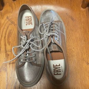 Frye Silver Tennis Shoes